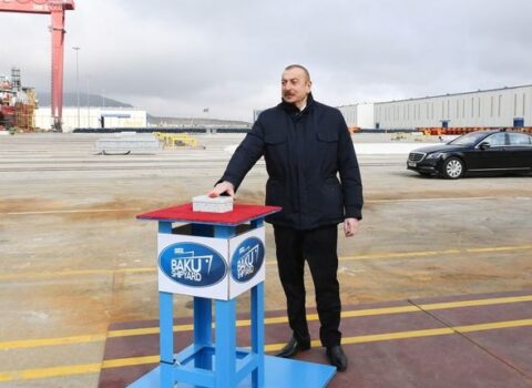 Prezidentlə xanımı yeni gəmilərin istismara verilməsi mərasimində – FOTOLAR – YENİLƏNİB