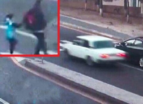 Bakıda ana və uşağı piyada keçidində maşın vurdu… – ANBAAN VİDEO