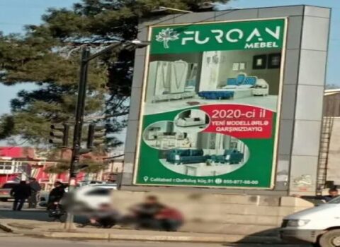 Cəlilabadda Heydər Əliyevin fotosunun yerinə mebel reklamı vurdular-RƏZALƏT…