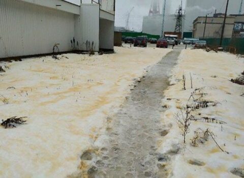 Qonşu ölkədə sarı qar yağdı – FOTO