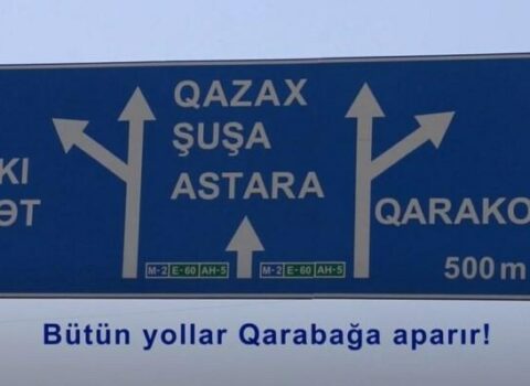 Qarabağa doğru istiqaməti bildirən lövhələr – VİDEO