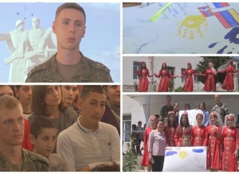 Ermənilər Kəlbəcərdə rus hərbçilər qarşısında “Köçəri” rəqsimizi ifa etdi – FOTOLAR