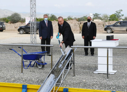 Ağdamda ilk yaşayış binasının təməli qoyuldu – FOTO – YENİLƏNİB