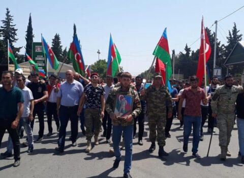 Şəhid Pərviz Nağıyev Tovuzda dəfn edilib FOTO