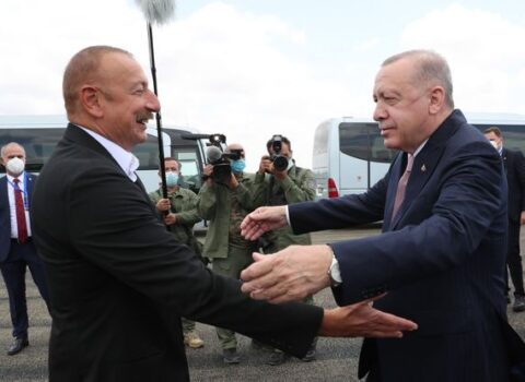 İlham Əliyev Rəcəb Tayyib Ərdoğanı Füzuli rayonunda QARŞILADI – FOTOLAR