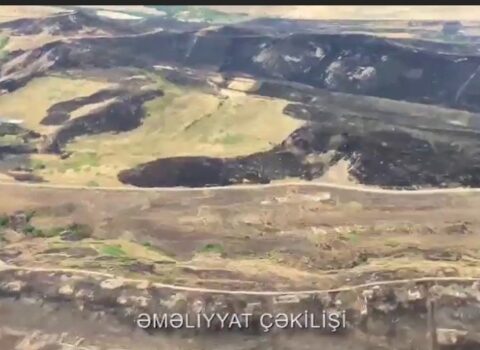 Xocavənddə minalanmış ərazidə yanğın baş verdi – Əraziyə iki helikopter cəlb edildi – VİDEO