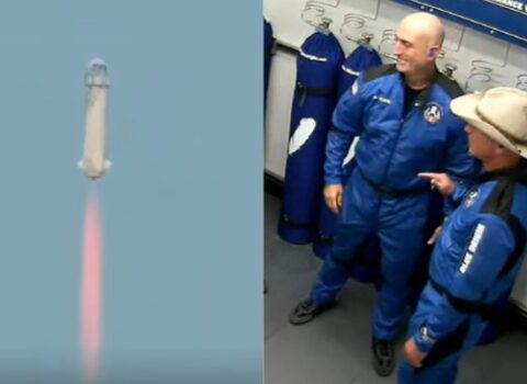 Ceff Bezos kosmosa uçdu – Video