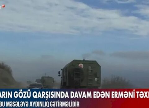 Rusiya sülhməramlılarının gözü qarşısında davam edən erməni təxribatı – Video
