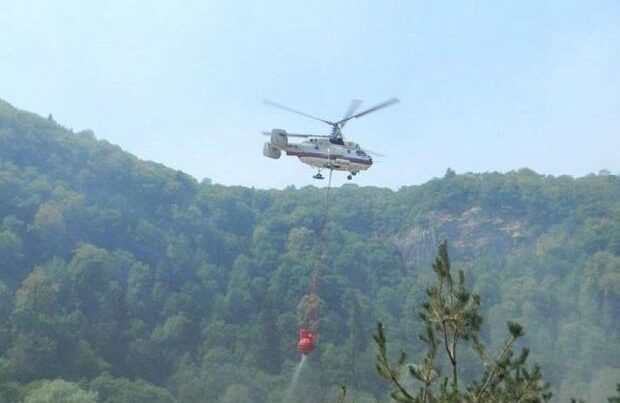 Qəbələdə meşə yanır: İki helikopter cəlb olundu – VİDEO Qəbələdə meşə yanır: İki helikopter cəlb olundu – VİDEO