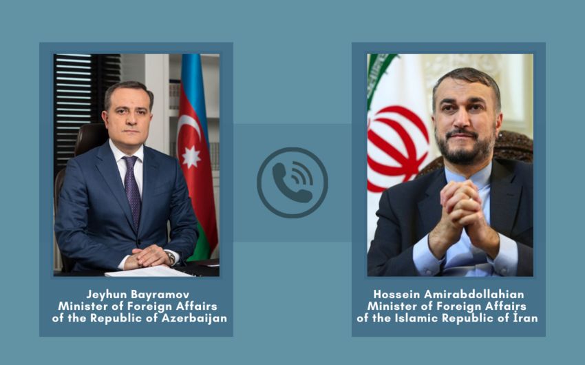Ceyhun Bayramov İranın XİN rəhbəri ilə Ukraynanı MÜZAKİRƏ ETDİ