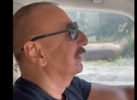 Prezident Kəlbəcərə ermənilərin çəkdiyi yolla getdi – VİDEO