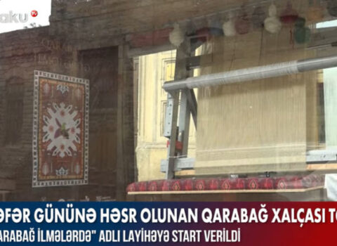 Zəfər gününə həsr olunan “Qarabağ xalçası” toxunur – VİDEO