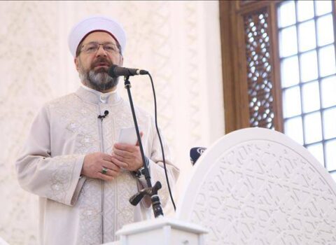 Türkiyənin baş müftisi Şuşada azan oxudu