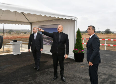 Prezident Cəbrayılda yeni məktəbin təməlini qoydu – FOTOLAR