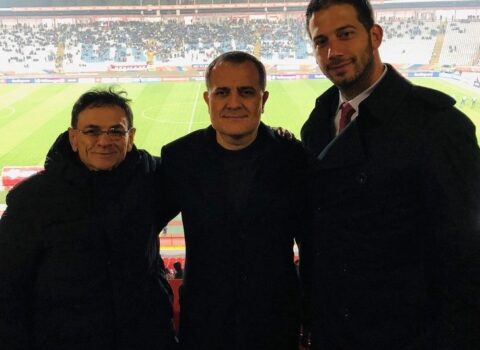 Mədət Quliyev və Ceyhun Bayramov Serbiya – Azərbaycan matçını stadiondan izlədi – FOTO