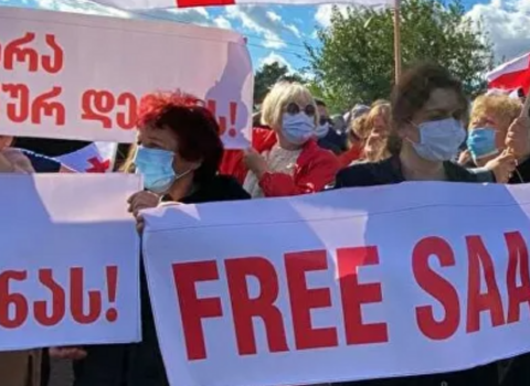 Gürcüstanda Saakaşviliyə dəstək aksiyası başlayıb