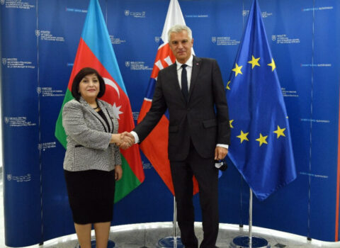 Sahibə Qafarova Slovakiyanın xarici işlər naziri ilə görüşdü
