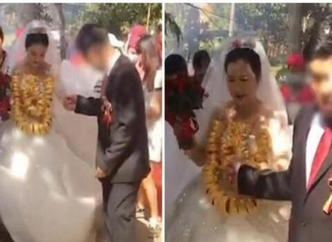 Bəy toyda gəlinə 69 kilo qızıl bağışladı