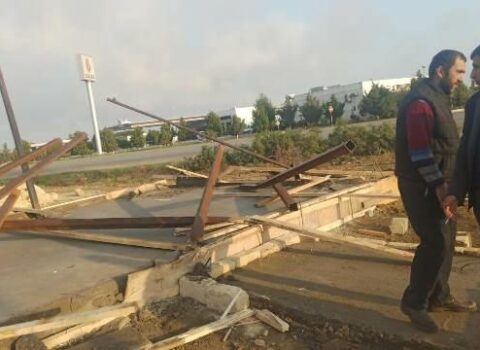Sumqayıtda şəhidin xatirəsinə tikilən bulaq dağıdıldı – FOTO