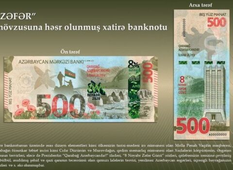 Azərbaycanda 500 manatlıqlar dövriyyəyə buraxıldı – YENİLƏNİB + FOTOLAR