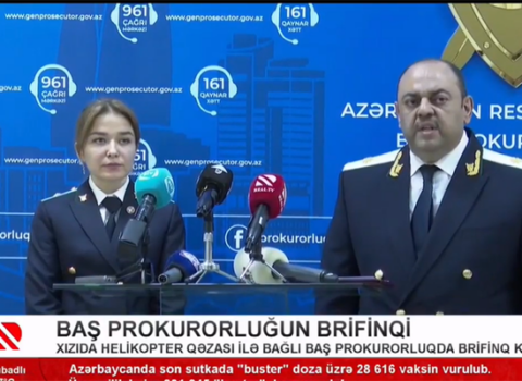 Helikopter qəzası ilə bağlı brifinq keçirildi – VİDEO
