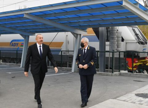 Prezident yeni Biləcəri lokomotiv deposunun açılışında iştirak etdi