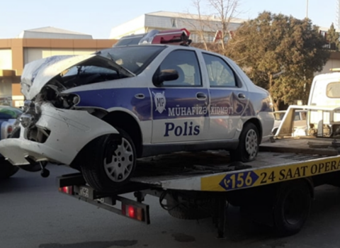 Polisin həlak olduğu qəzadan görüntülər – FOTOLAR