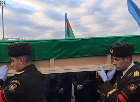 Şəhid Ümüd Niftəliyevin cənazəsi Naxçıvana yola salındı – FOTO