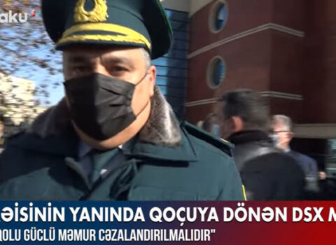 Rəisinin yanında qoçuya dönən DSX mayoru – VİDEO