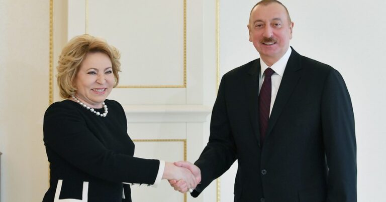 Matviyenko Azərbaycan Prezidentinə məktub ünvanladı Matviyenko Azərbaycan Prezidentinə məktub ünvanladı