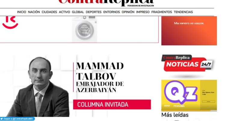 Meksika mətbuatında erməni yalanları ifşa edildi Meksika mətbuatında erməni yalanları ifşa edildi