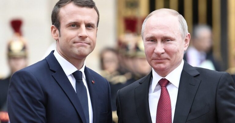Putin Makronu yenidən prezident seçilməsi münasibətilə TƏBRİK ETDİ Putin Makronu yenidən prezident seçilməsi münasibətilə TƏBRİK ETDİ