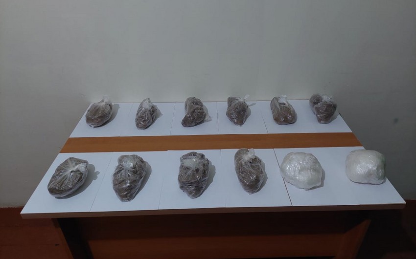 Dövlət sərhədində 12 kq narkotik aşkarlandı - FOTOLAR