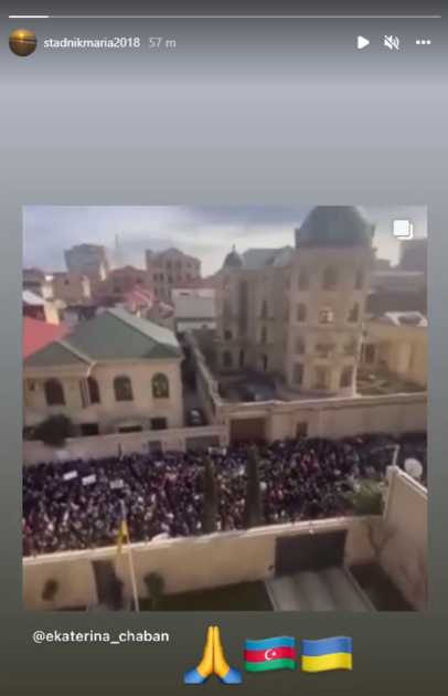 Mariya Stadnik Azərbaycana TƏŞƏKKÜR ETDİ - FOTO