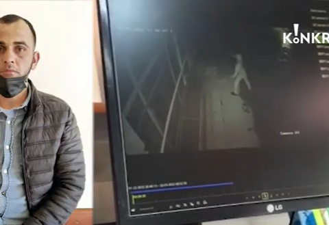 Quba polisi oğrunu iş başında yaxaladı – VİDEO