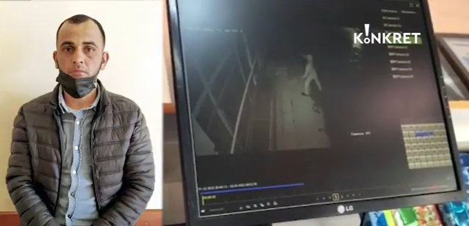 Quba polisi oğrunu iş başında yaxaladı - VİDEO