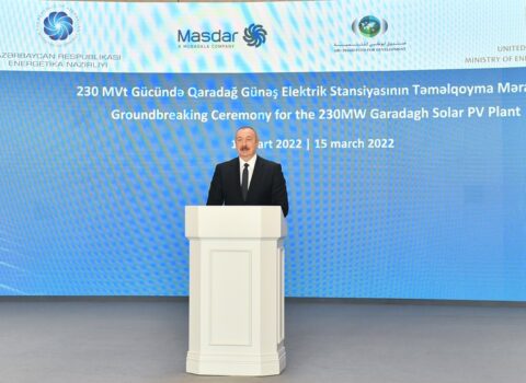 Prezident Qaradağ Günəş Elektrik Stansiyasının təməlqoyma mərasimində İŞTİRAK ETDİ – FOTOLAR + YENİLƏNİB