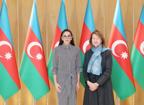 Mehriban Əliyeva Baronessa Emma Nikolson ilə görüşdü – FOTOLAR