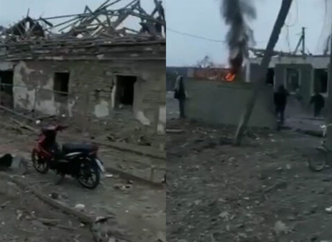 Rusiyanın bombaladığı Sniqirevka şəhərindən dəhşətli görüntülər – VİDEO