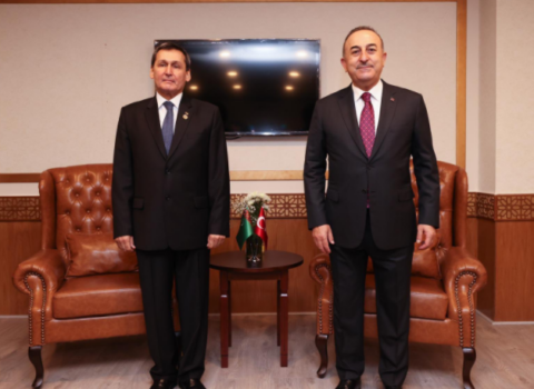 Mövlud Çavuşoğlu Türkmənistanın XİN başçısı ilə görüşdü – FOTO