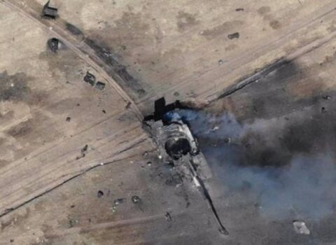 Ukrayna ordusu Rusiyanın avtomobil kolonunu MƏHV ETDİ – FOTO