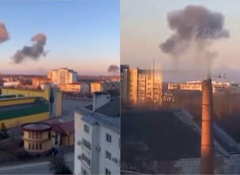 Rusiya qoşunları İvano-Frankovsk şəhərini atəşə tutdu – VİDEO