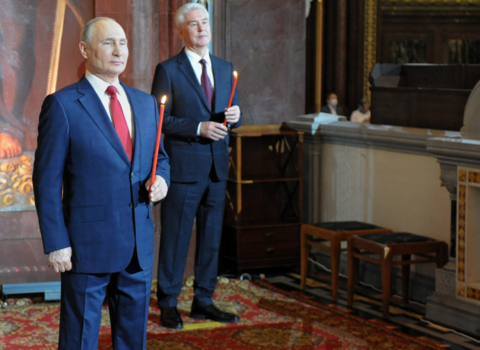 Putin Moskvada Pasxa mərasimində iştirak etdi