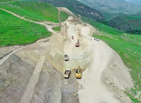 Qubadlı-Eyvazlı avtomobil yolunun tikintisi davam etdirilir – FOTOLAR