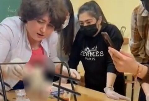 Qurbağaya işgəncə verən məktəb direktoru ilə bağlı AÇIQLAMA
