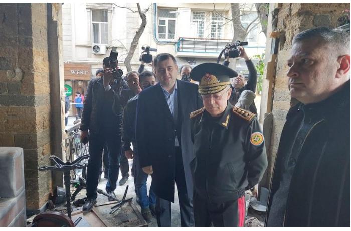 Kəmaləddin Heydərov partlayış baş verən yerə gəldi