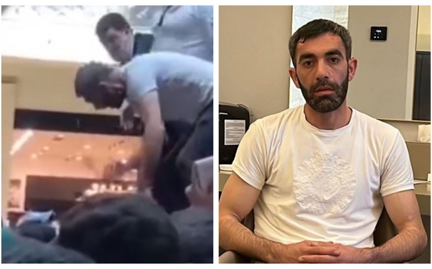 Bakıda blogerlə görüş zamanı kəmərlə zor tətbiq edən şəxs SAXLANILDI