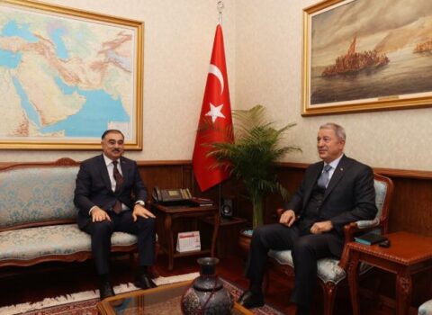 Hulusi Akar Azərbaycan səfiri ilə görüşdü