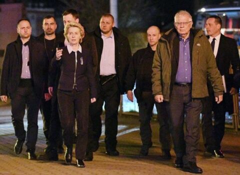 Aİ rəsmiləri Ursula fon der Leyen və Josep Borrel Ukraynaya GETDİ – FOTO
