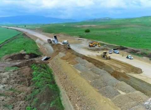 Ağdam-Füzuli yolunun inşası davam edir – FOTO